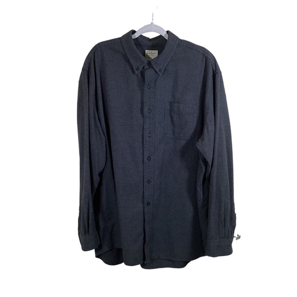 L.L. Bean Other - L.L. Bean Men’s Dark Checked Button Down Long Sleeve Flannel Shirt. Size XXL